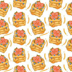 waffles seamless pattern