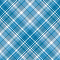 Seamless pattern in excellent blue, white and gray colors for plaid, fabric, textile, clothes, tablecloth and other things. Vector image. 2