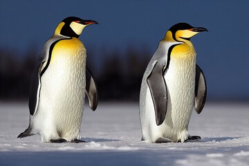 A Playful Emperor Penguin Frolics on the Ice