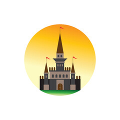 palace illustration color vector design icon