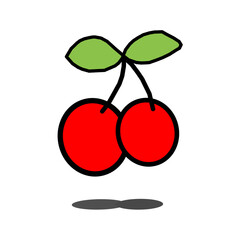 cherry with leaves