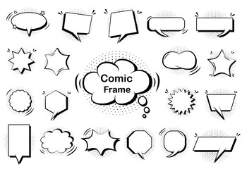 Fototapeta premium set of comic frame