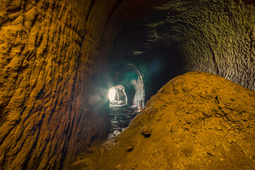 Explore a coal mine in the woods