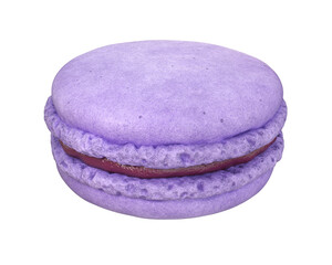 Purple macaroon on a white background, 3d render