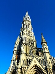Fototapeta na wymiar Lille, September 2022: Magnificent facades of the buildings of Lille, the capital of Flanders - Historic Monument : Religious monument - Church
