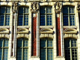 Obraz premium Lille, September 2022: Magnificent facades of the buildings of Lille, the capital of Flanders