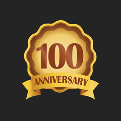 100th Anniversary with gold badge