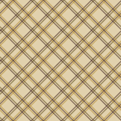 Seamless tartan plaid pattern in Brown and Yellow Color.
