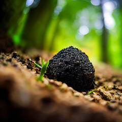 Black truffles gourmet mushroom