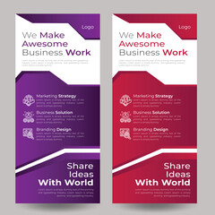 Fototapeta premium Professional business roll up banner design our best design modern design