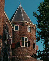 old brick house in the town
