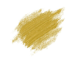 Brush stroke with gold texture - web design element for templates.