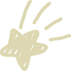 Doodle Line Drawing Decorate Star