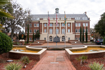 Tallahassee, FL,  USA - February 11, 2022: J R E Lee Hall at Florida Agricultural and Mechanical...