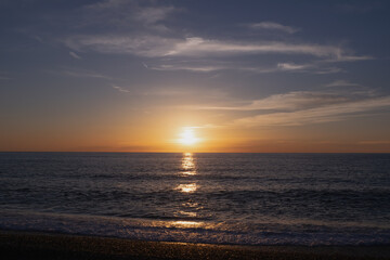 sunset over the sea