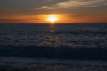 sunset over the sea