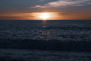 sunset over the sea