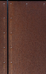 Rusty ore sheet. Metal industrial background. Rusty metal plate texture.