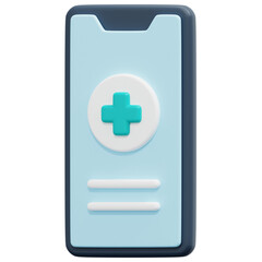 medical app 3d render icon illustration