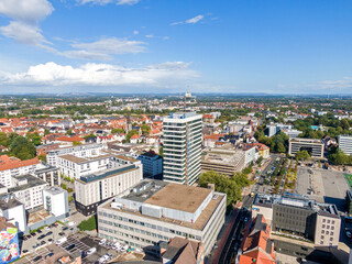 Großstadt Bielefeld Telekom Fernmelde Hochhaus am Kesselbrink Luftaufnahme Nordrhein-Westfalen