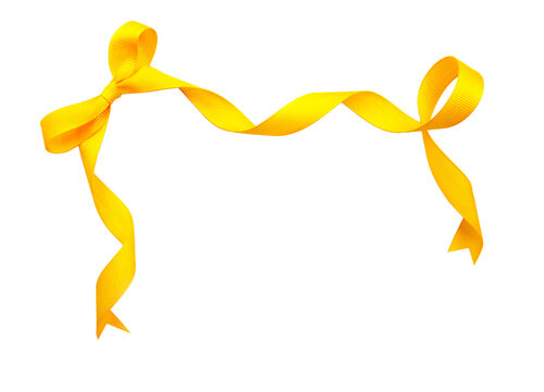 Yellow Ribbon With Bow Png Transparent