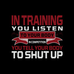 TYPOGRAPHY FITNESS T SHIRT DESIGN