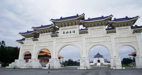 Obraz premium Taipei, Taiwan The front gate of Chiang Kai shek Memorial Hall