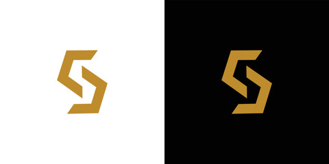 Modern and stong S initials abstract logo design 3