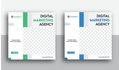 digital marketing agency professional social media post,marketing company post template
