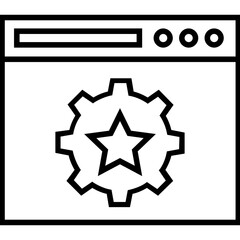 Website Optimization Line Vector Icon
