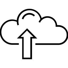 Upload Information Line Vector Icon