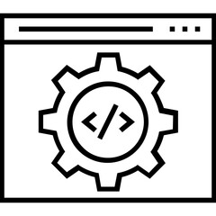 Code Optimization Line Vector Icon