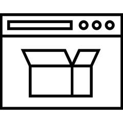 Seo package Line Vector Icon