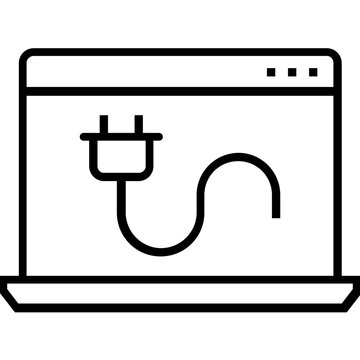 Plugin Line Vector Icon