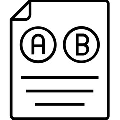 A B Testing Line Vector Icon