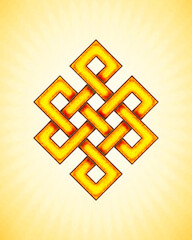 Illustration of a endless knot symbol
