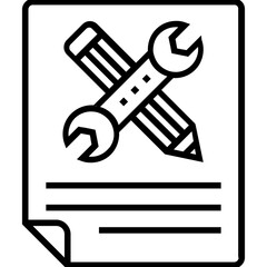 SEO Content Management Line Vector Icon