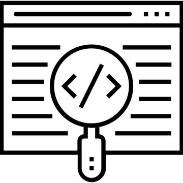 Source Code Line Vector Icon