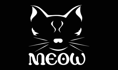 Cat t-shirt design vector template