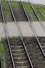 Tor kolejowy dla pociągów. Infrastruktura drogowa. © FotoDax