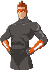 Transparent PNG Superhero Mascot for Social Media