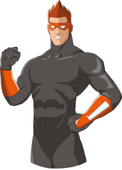 Transparent PNG Superhero Mascot for Social Media