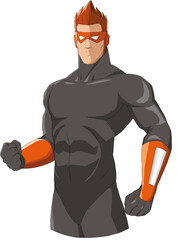 Transparent PNG Superhero Mascot for Social Media