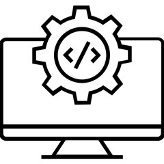 Code Optimization Line Vector Icon