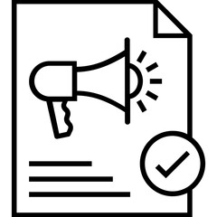 Advertising Submission Line Vector Icon