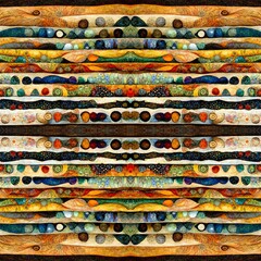 Tribal Pattern, Ornamental Wallpaper, Embroidery, Fantasy Home Decoration, Bohemian Style Ornaments, Botanical Illustrations, Handcrafts, Textiles, Interior and Exterior Surface, Ceramics Tiles