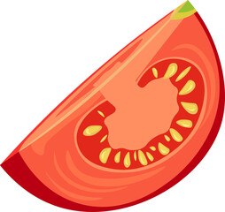 Tomato slice, side view
