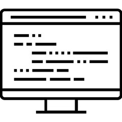 Coding Line Vector Icon