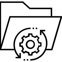 Outsourcing Line Vector Icon