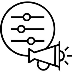 Set up Campaign Line Vector Icon